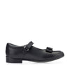 START RITE GIRL SHOE- BLACK LEATHER WITH BOW